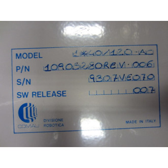 Comau 1X40120-AC 1X40120AC 10905280 Rev 006 Servo Drive - Used