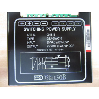 Detas GSA-SWC10 Switching Power Supply  GSASWC10 - Used