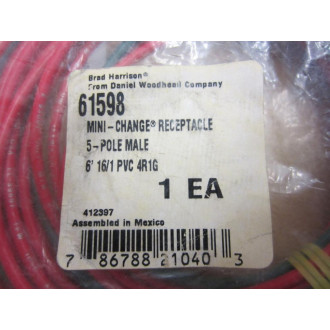 Brad Harrison 61598 Mini-Change Receptacle 5-Pole