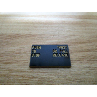 Allen Bradley 800E-18BE262K Legend Plate 800E18BE262K Series A