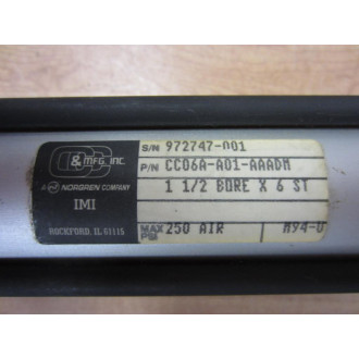 Norgren CC06A-A01-AAADM Cylinder CC06AA01AAADM - New No Box