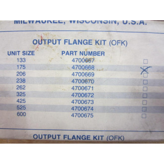 Falk 4700668 Output Flange Kit (OFK)