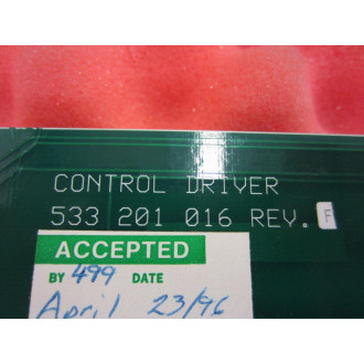 Valmet Automation 533 201 016 Control Driver Rev. F  533201016 - Used