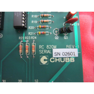 Chubb RC 820M Circuit Board Rev-1  RC820M - Used