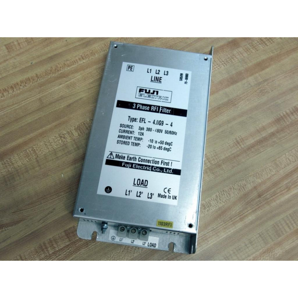 Fuji EFL-4.0G9-4 3 Phase RFI Filter EFL40G94 - Used Fuji EFL-4.0G9-4 3 Phase RFI Filter EFL40G94 - Used