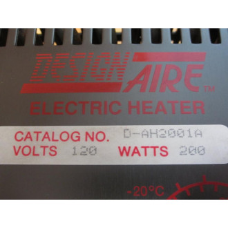 Hoffman D-AH2001A Enclosure Heater DAH2001A - Used