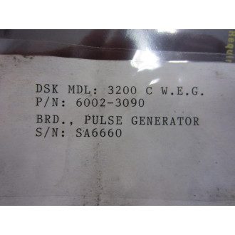 6002-3090 Pulse Generator Board 2005144 - Used