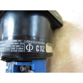 Kraus And Naimer C12 Selector Switch Without Key - New No Box