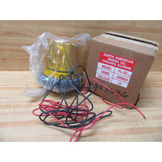 North American Signal FL-SS-L Flashing Light Amber FL-SS