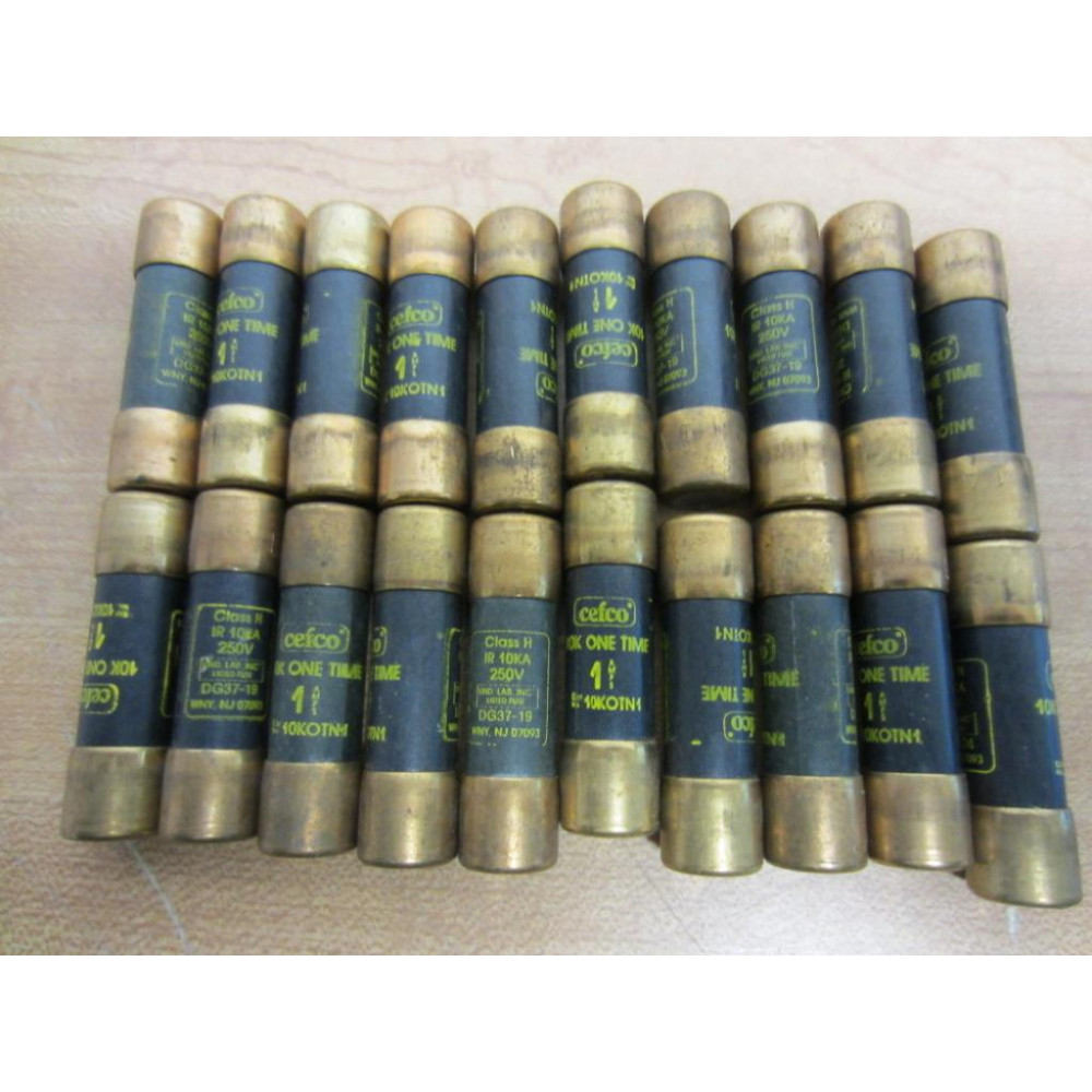 Cefco 10KOTN1 Pack Of 20 Fuses - New No Box