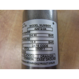 Barksdale 426T2-04 Pressure Transducer 426T204 - New No Box