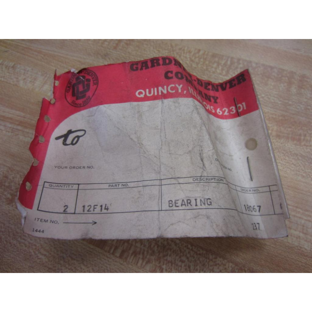 Gardner Denver 12F14 Bearing Inserts (Pack of 2)