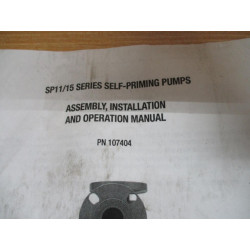 Finish Thompson 107404 Self-Priming Pumps Manual SP1115 Series - Used