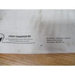Finish Thompson 107404 Self-Priming Pumps Manual SP1115 Series - Used