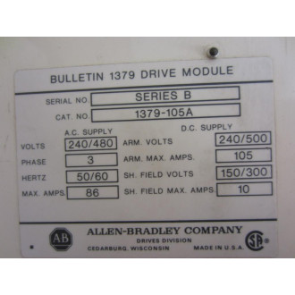 Allen Bradley 1379-105A Speedpak Drive Module Housing  1379105A - Used