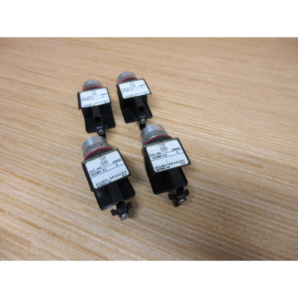 Allen Bradley 800MR-A2B Pushbutton 800MR-A2 WO Contacts (Pack of 4) - Used