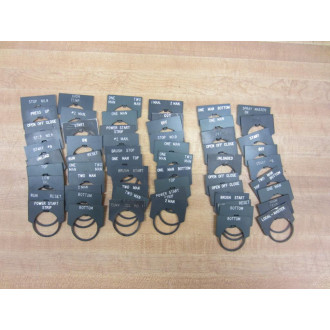 Allen Bradley Pack Of 60 Assorted Legend Plates - Used