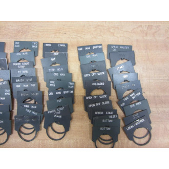 Allen Bradley Pack Of 60 Assorted Legend Plates - Used