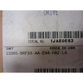 Allen Bradley 1336S-BRF30-AA-EN4-HA2-L6 AC Drive 1336 Plus Series D