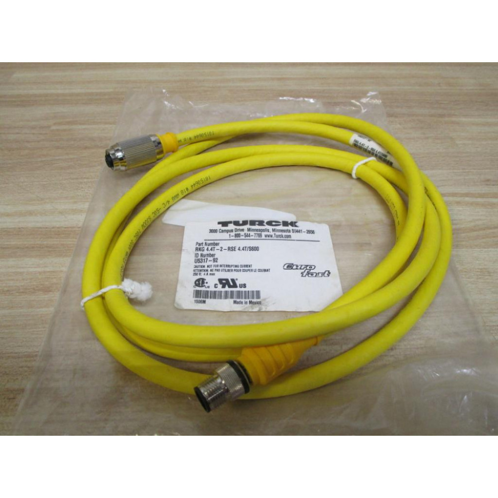 Turck RKG 4.4T-2-RSE 4.4TS600 Cable U5317-92
