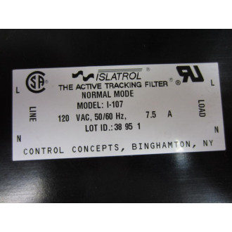 Islatrol I-107 I107 The Active Tracking Filter - Normal Mode - Used