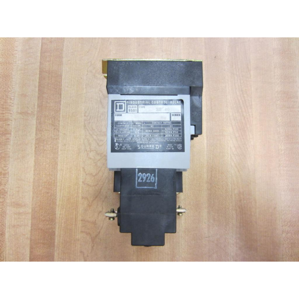 Square D 8501 X0 40 8501 XL Relay - Used