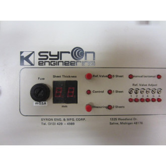 Syron KL8-24VDC KL8-24Vdc KL824Vdc Double Blank Analyzer Missing Cover BDIG-9.3 - Used