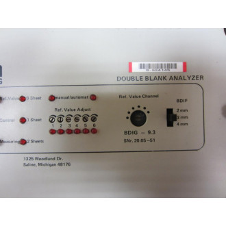 Syron KL8-24VDC KL8-24Vdc KL824Vdc Double Blank Analyzer Missing Cover BDIG-9.3 - Used