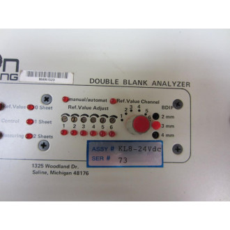 Syron KL8-24VDC KL8-24Vdc KL824Vdc Double Blank Analyzer No Lock - Used