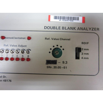 Syron KL8-24VDC KL8-24Vdc KL824Vdc Double Blank Analyzer Missing Glass BDIG-9.3 - Used