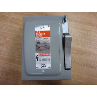ITE F321 ITE Enclosed Switch - 30 Amps 240 Volts - Used