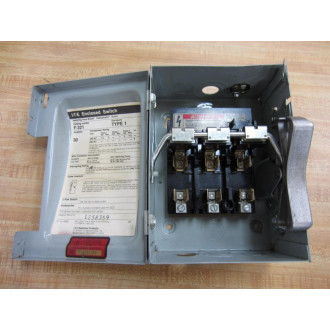ITE F321 ITE Enclosed Switch - 30 Amps 240 Volts - Used