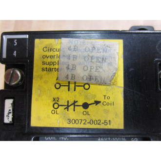 Square D 30072-002-51 Contactor 3007200251 - Used