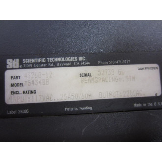 STI MS4348B Light Curtain Controller 43268-12 - New No Box