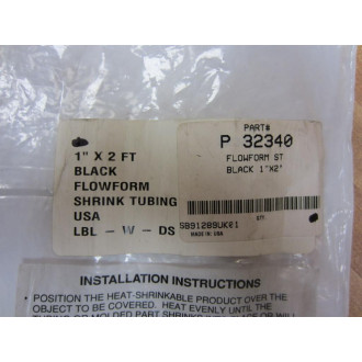 P 32340 Shrink Tubing 1" X 2FT Pack Of 2