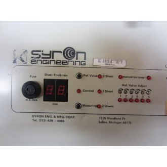 Syron Engineering MAN1525 Double Blank Analyzer K90 24V - Refurbished