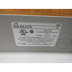 Allen Bradley 598-BA1076 Metal Lift-Off Enclosure 598BA1076 - New No Box