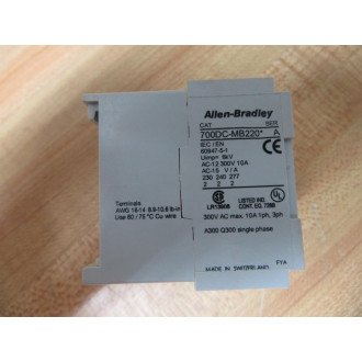 Allen Bradley 700DC-MB220D24S Control Relay 700DCMB220D24S - New No Box