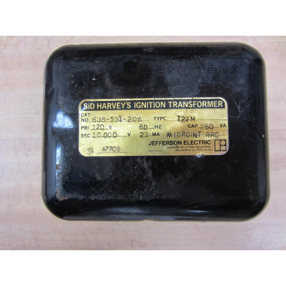 Sid Harvey's 638-531-206 Ignition Transformer T21M - New No Box