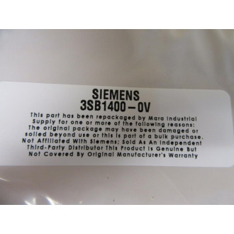 Siemens 3SB1400-0V Contact Block 3SB14000V