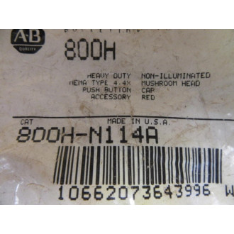 Allen Bradley 800H-N114A Mushroom Cap