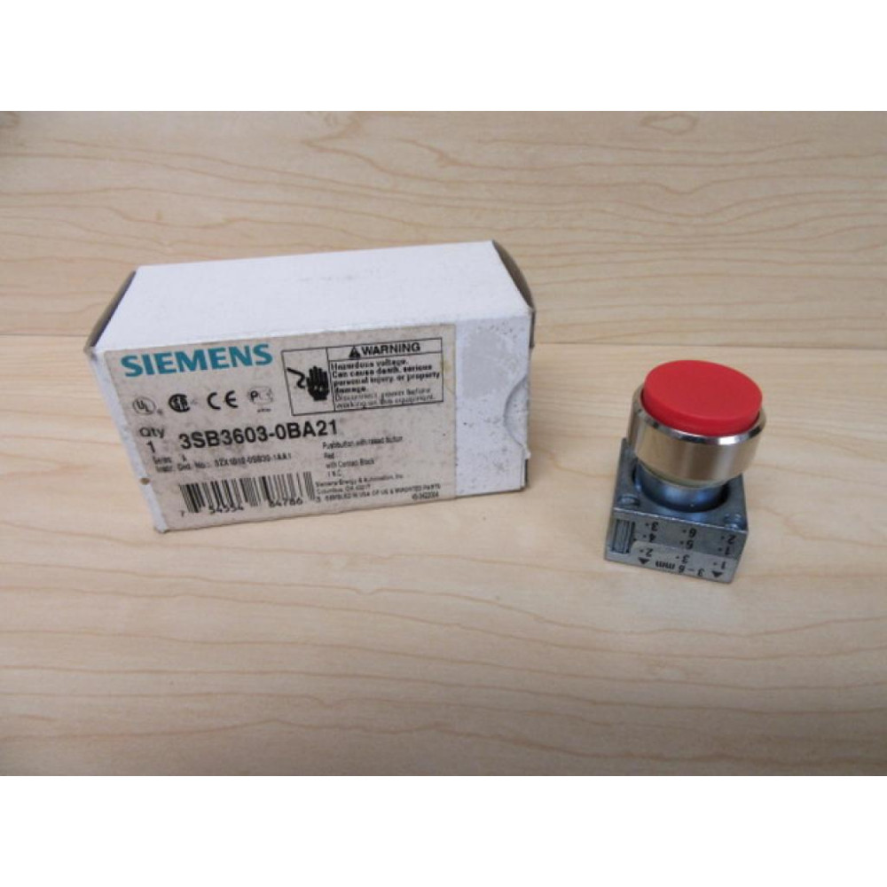 Siemens 3SB3 603-0BA21 Red 3SB36030BA21 wBase