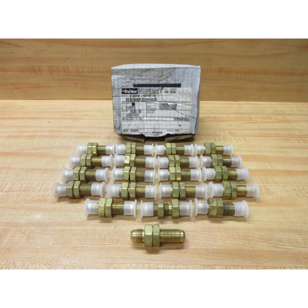 Parker 6 WTX-WLN-B Bulkhead Union 6WTXWLNB (Pack of 20)