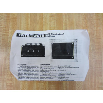 KEP 0-675-7500 Thumb Wheel Counter TWTB 06757500 - New No Box