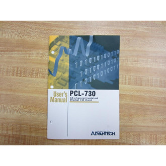 Advantech PCL-730 User Manual And Driver Disc PCL730
