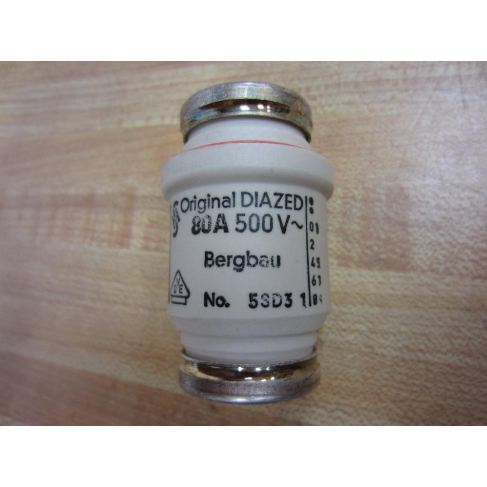 Original Diazed 5SD3 1 5SD31 Tested Fuse - 80A 500V~ - New No Box