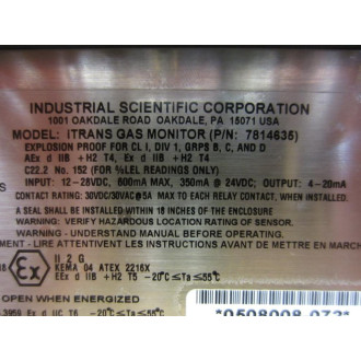 Industrial Scientific 7814635 Itrans Gas Monitor Enclosure Only - New No Box