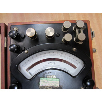 Weston 20082 Vintage Industrial Wattmeter Cracked Lid 39092 - Used