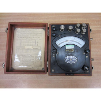 Weston 20081 Vintage ACDC Wattmeter Missing Feet 39090 - Used