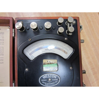 Weston 15490 Vintage Industrial Amp Meter Missing Feet 39086 - Used